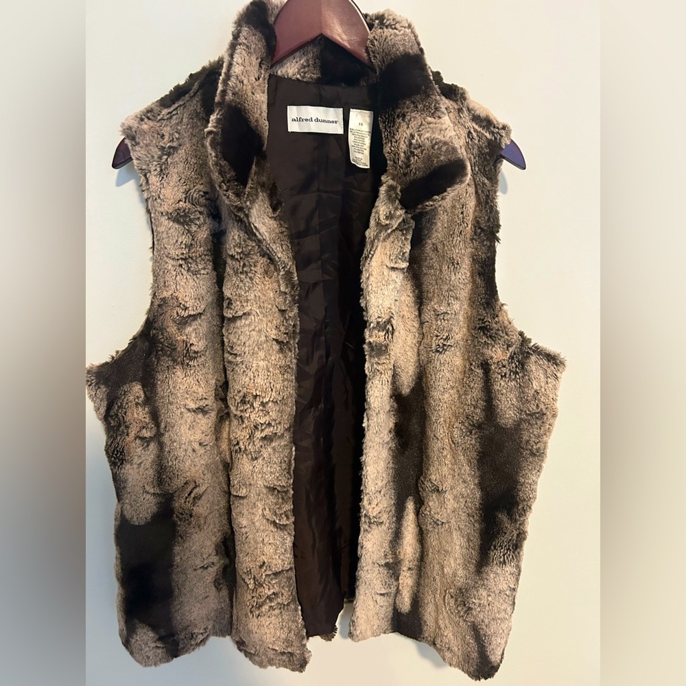 Alfred Dunner Faux Fur Vest